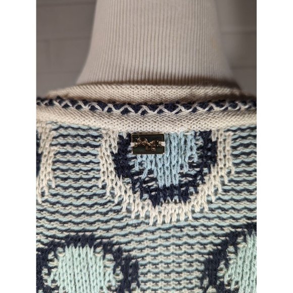 Maria Filo Women's Blue and Beige Knit Sweater Size M - Picture 5 of 7